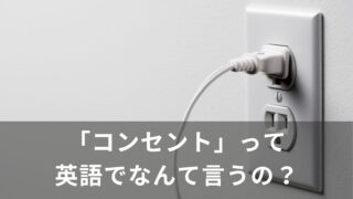 「コンセント」って英語でなんて言うの？