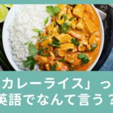 カレーライスって英語でなんていう？日常で使える英語表現のご紹介！