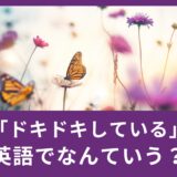 『ドキドキしている』の英語表現Butterfliesの意外な使い方