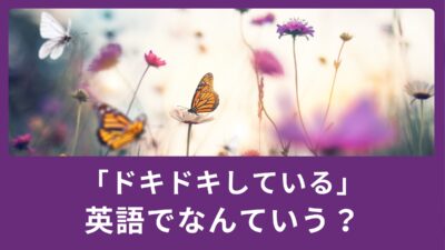 『ドキドキしている』の英語表現Butterfliesの意外な使い方