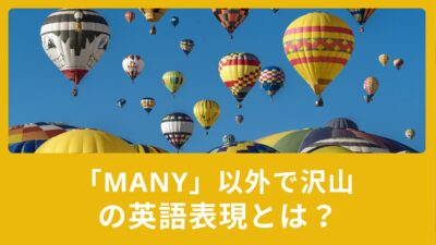 many以外で「沢山」と言いたいときの英語表現とは