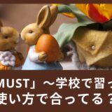 ”Must”  〜学校で習った使い方で合ってる？〜