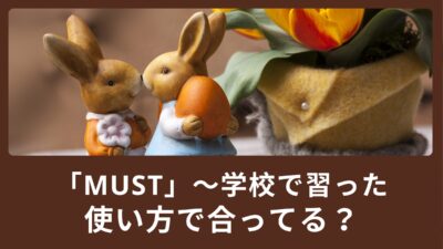 ”Must”  〜学校で習った使い方で合ってる？〜