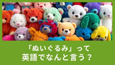 「ぬいぐるみ」を英語で言うと？覚えておきたい表現４つ