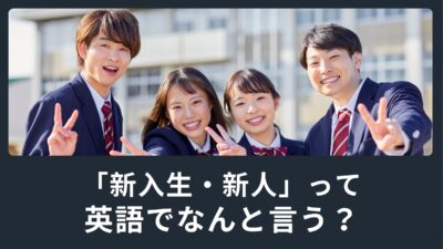 新しく始めた時に使ってみよう！「新入生・新人」って英語でなんて言うの？