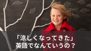 「涼しくなってきた」は英語で？coolとcoldの使い方！